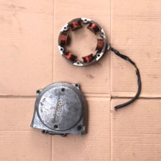 Blok magnet dan Spul Motor Honda GL125 Original Copotan Motor (BEKAS)