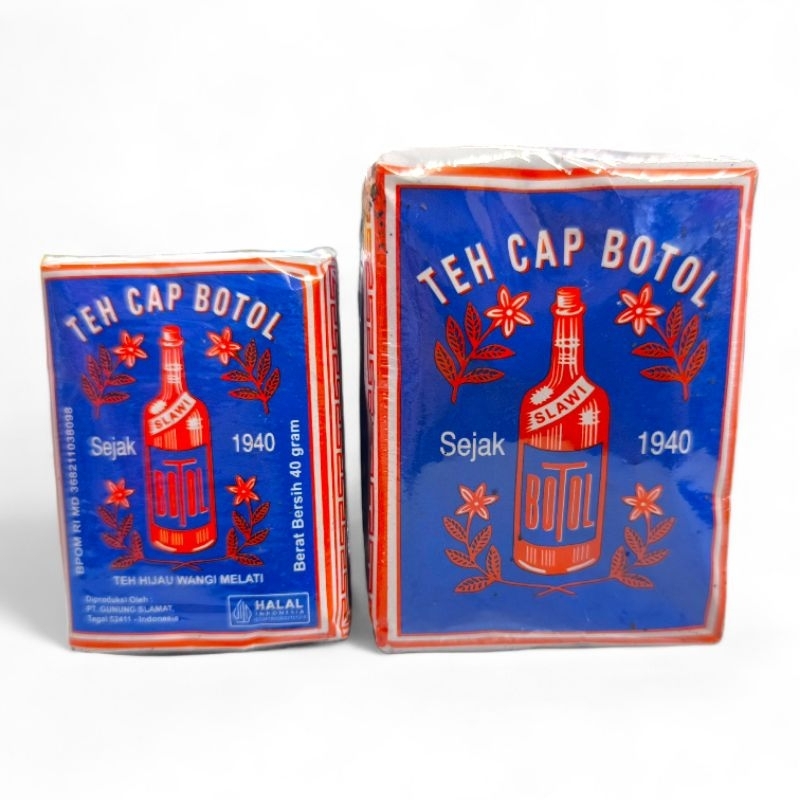 

Teh Cap Botol Biru 40gr & 80gr-Serbuk Minuman-Toserba Gadjah-Ekonomis