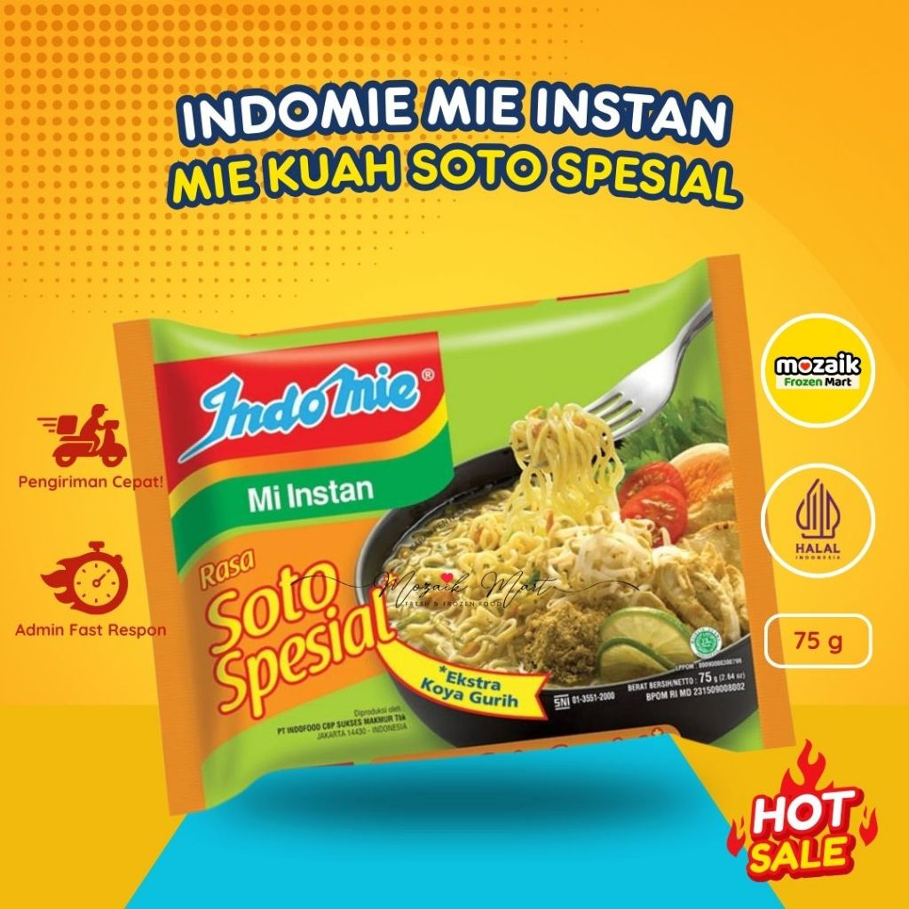 

Indomie Mie Kuah Soto Spesial Frozen Mart Frozen Food Palembang 75 gr