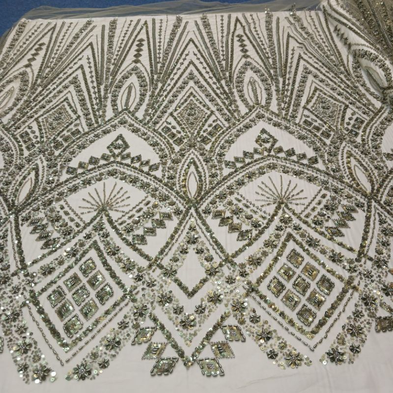 bahan kain tille payet full/bahan kebaya mewah full payet/kebaya payet/tille elisab/tille payet