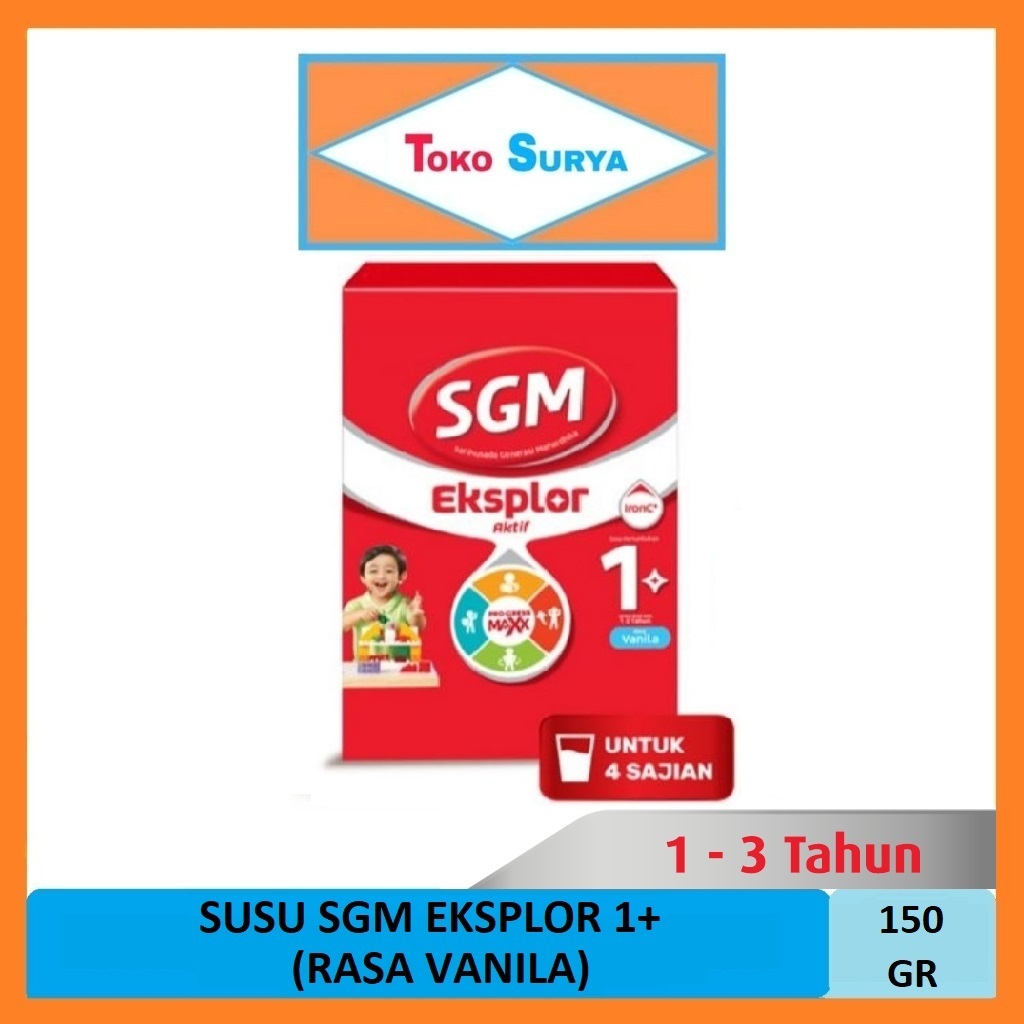 

SGM Eksplor 1+ Vanila Usia 1-3 Tahun Susu Pertumbuhan Anak Bubuk 150 Gr