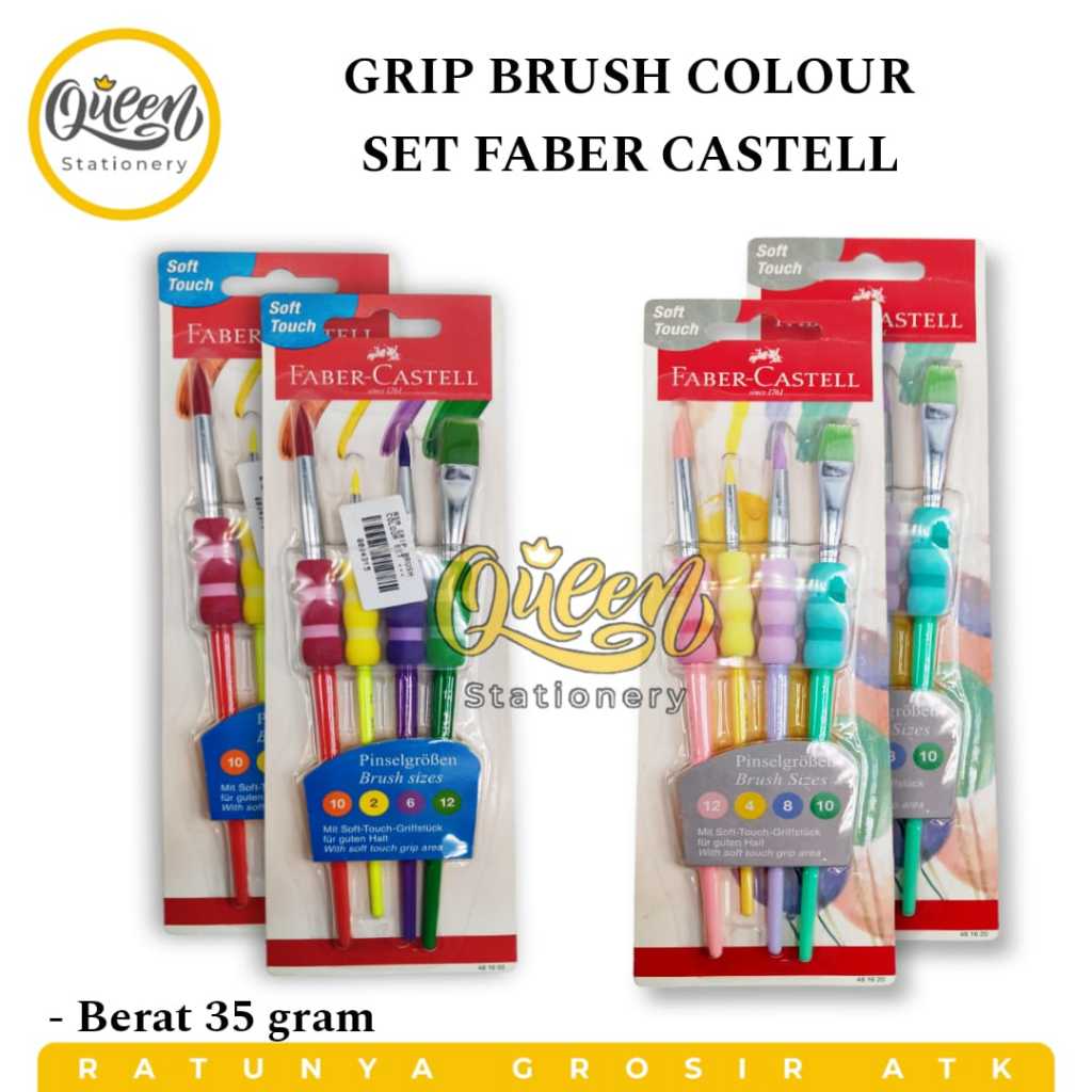 

1 SET GRIP BRUSH SET FABER CASTELL KUAS ALAT LUKIS SET / BRUSH
