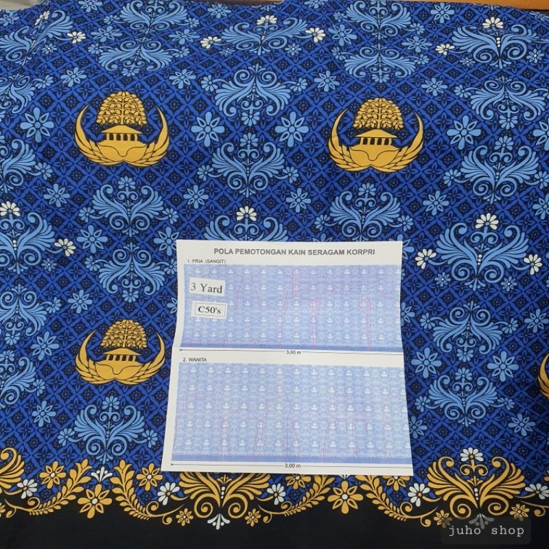 Kain Batik KORPRI C50s by SEKAR BENGAWAN Ready Stock