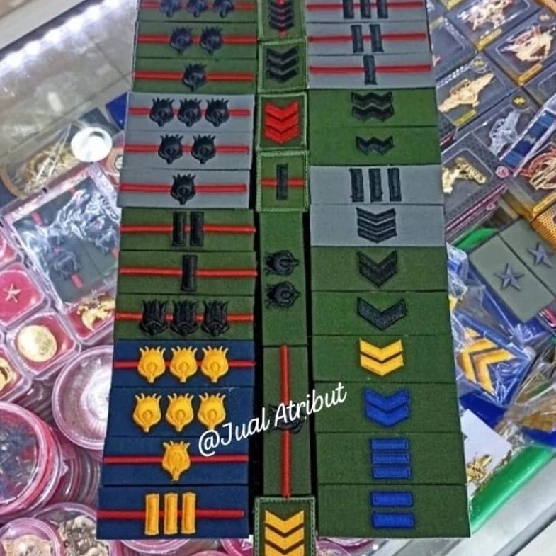 PANGKAT TOPI Komando PDH & PDL TNI AD AL AU Bordir Timbul