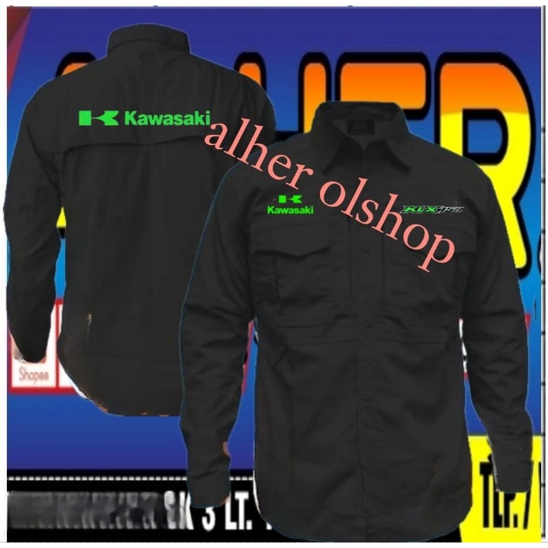 kemeja tactical Kawasaki KLX baju tactical Kawasaki KLX seragam tactical Kawasaki KLX kemeja KLX baj