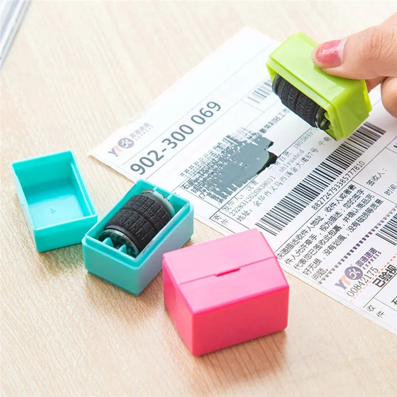

Stamp Roller Stempel Pelindung Data Identitas Roller Stamp Penghapus Alamat Resi Stamp Roller Mini