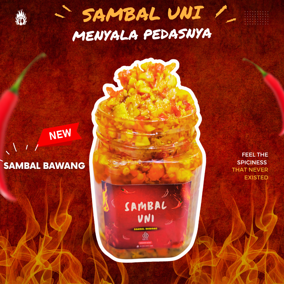 

Sambal Uni / Sambal Bawang Khas Racikan Padang 150 gr / Bumbu Rempah Khas Padang/ Saus Sambal / Sambal Ikan Serundeng / Cumi / Teri Medan / Teri / Ayam Suwir