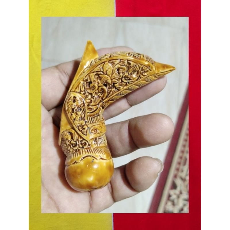 Hulu keris JAWA DEMAM | DEDER KERIS | Handle keris | Gagang keris IVORY FAUX | Handle badik | GADING