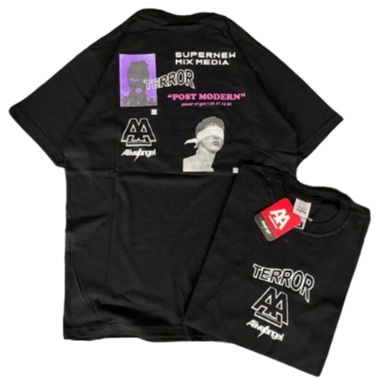 TERROR / KAOS PRIA DISTRO VINTAGE STREETWEAR ORIGINAL ALIVE ANGEL GOODNESS / BAJU HITAM / TSHIRT CAS
