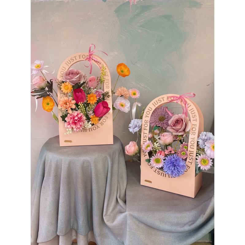 

just for you bloom bix - box flower artificial bouwuet bunga untuk wisuda sidang anniversary birthday gift