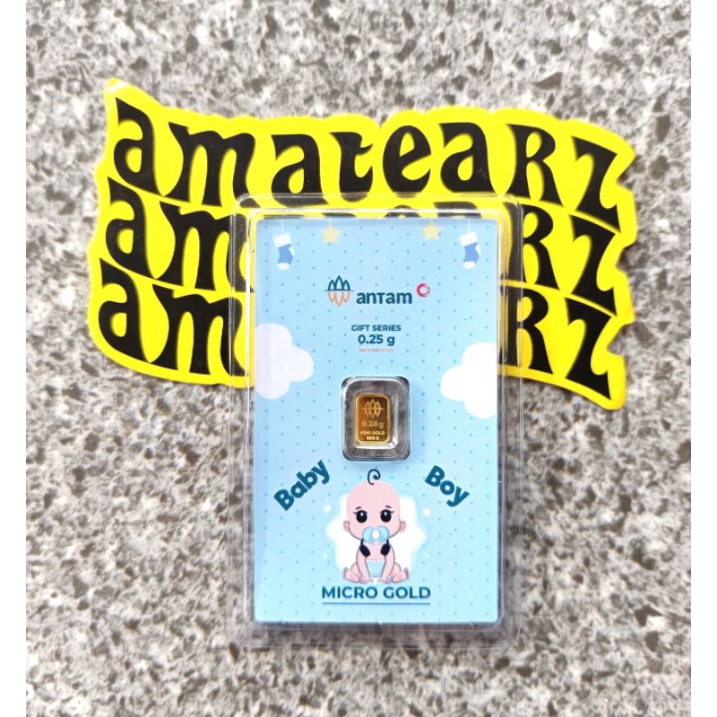 LOGAM MULIA ANTAM HARTADINATA MICRO GOLD EDISI BABY 0,25 GRAM FINE GOLD 999,9 GRAM