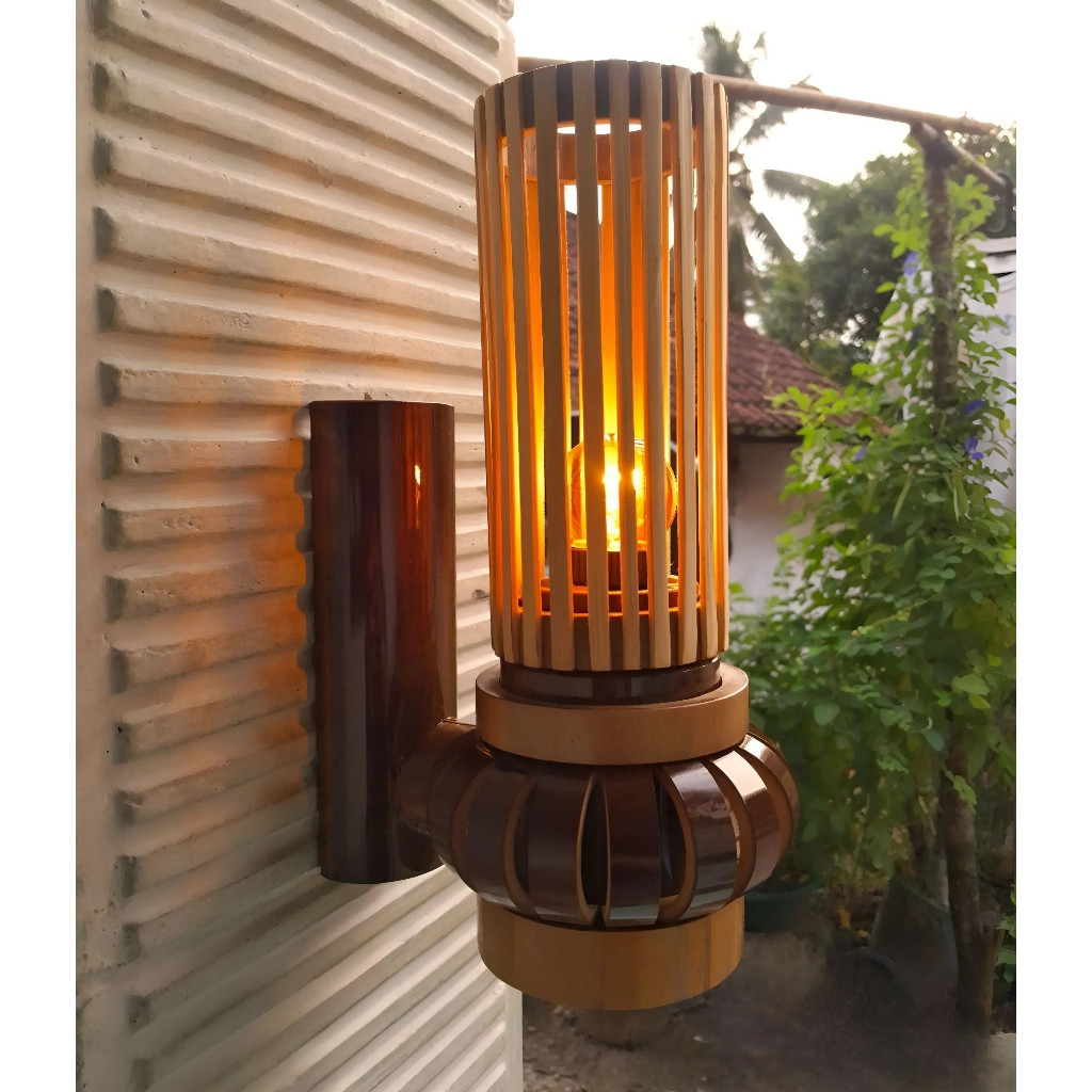 Lampu Hias Dinding / Lampu Tempel Bambu