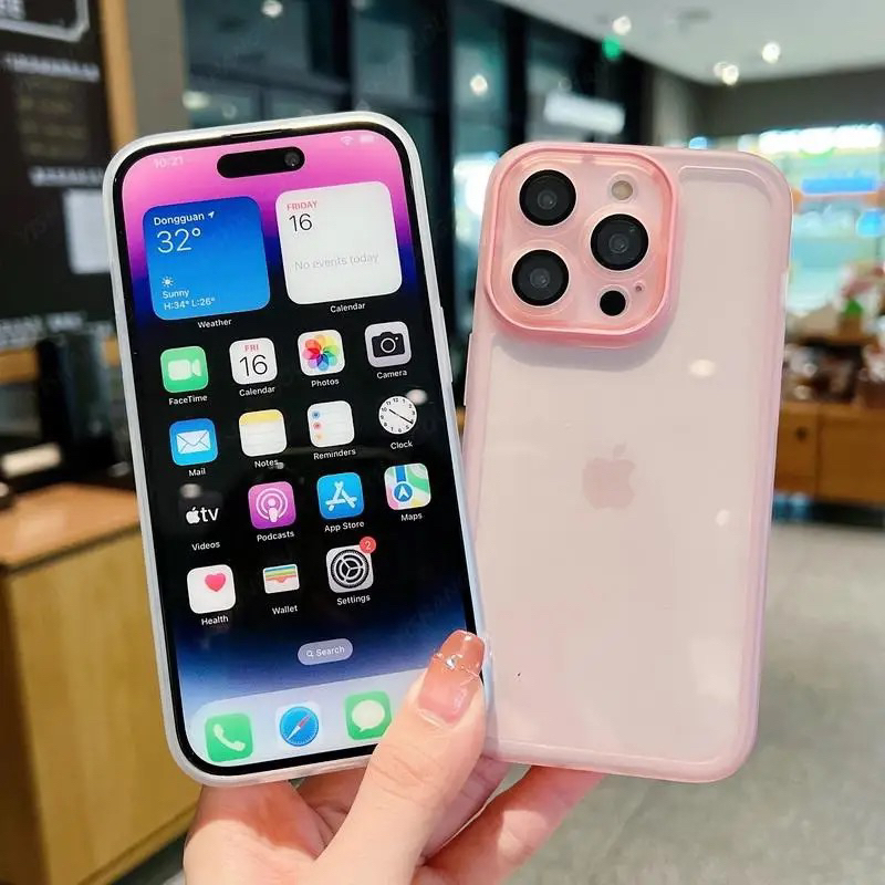 RAINBOW CASE IP 13 Camera Lens 2  Silicone Case iPhone X XR XS MAX 11 12 13 14 PRO MAX PLUS - IP13