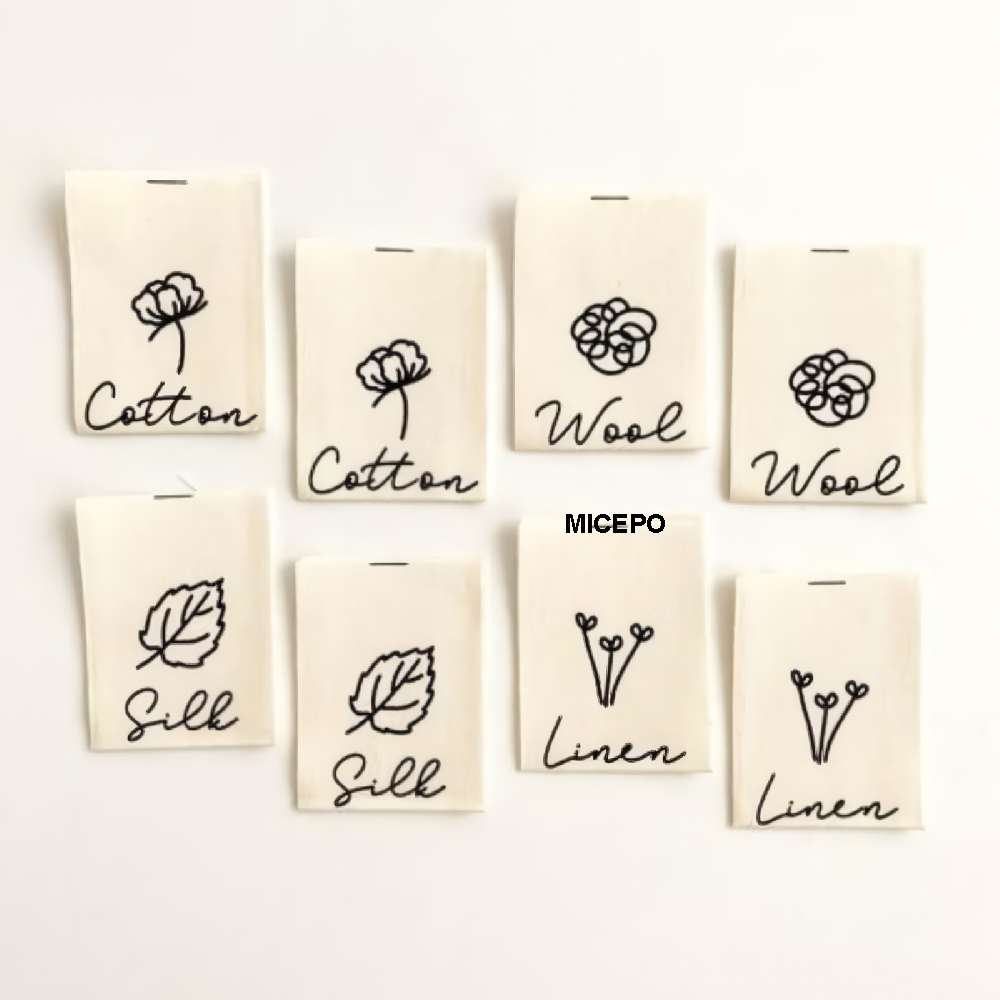 

Micepo 100 Pcs Label Pita Katun / Label Hijab / Label baju / Pakaian / Konveksi Sablon Custom