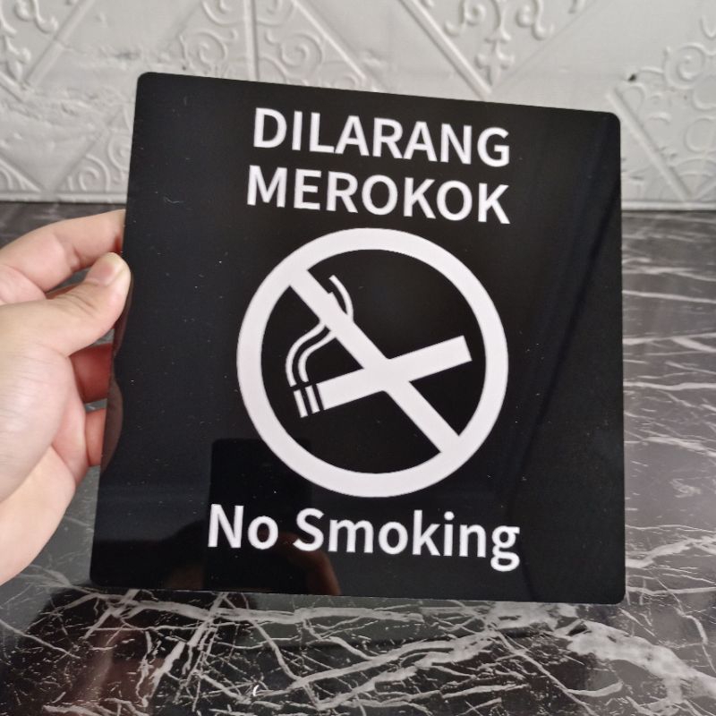 SIGN AKRILIK DILARANG MEROKOK / AREA MEROKOK