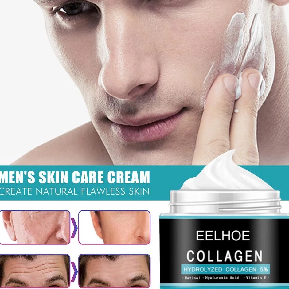 66 Top Seller EELHOE Collagen Cream Penghilang Keriput Pelembab Wajah Pria Krim Anti Kerut Cream Ant