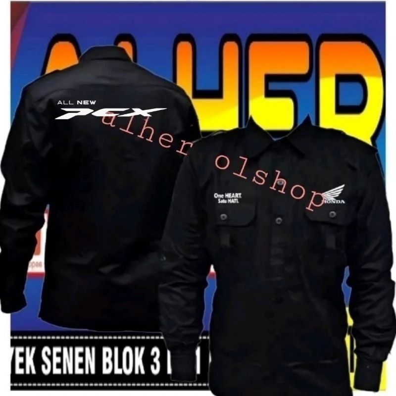 kemeja Honda PCX baju Honda PCX seragam Honda PCX Pdh Honda PCX Pdl Honda PCX kemeja kerja Honda PCX