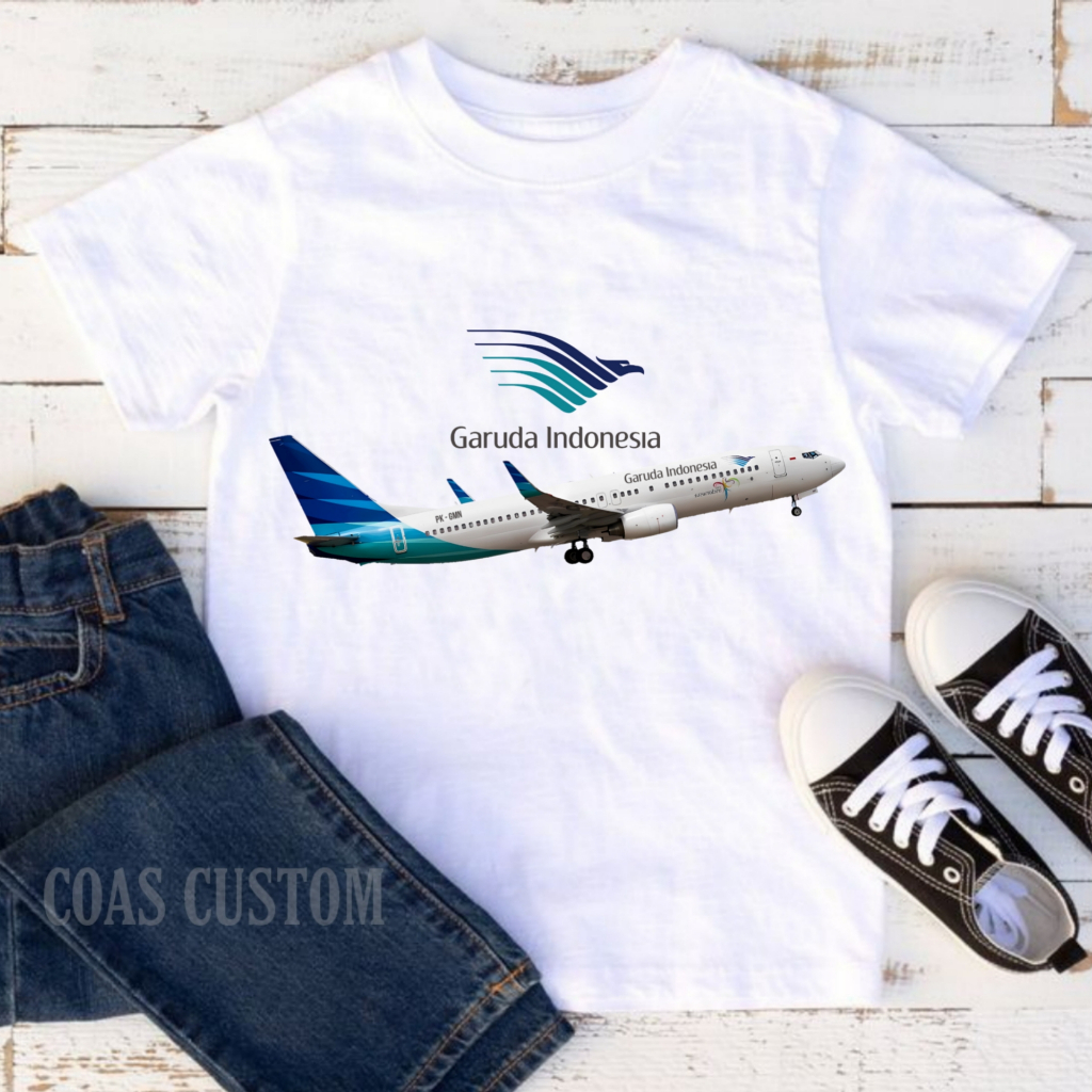 BAJU KAOS ANAK PESAWAT GARUDA INDONESIA
