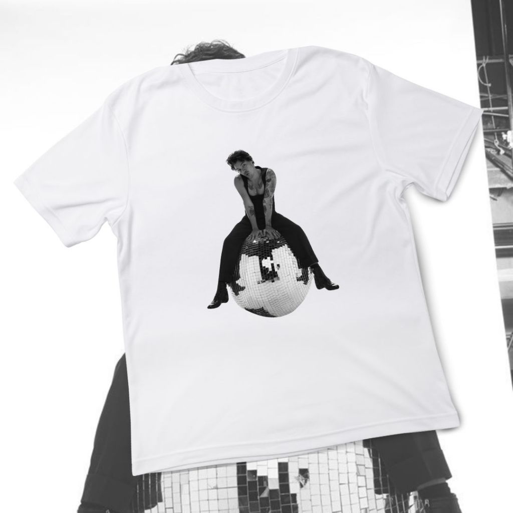 Harry Styles Mirrorball White T-Shirt (Kaos Putih Harry Styles)