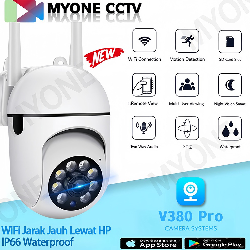 KODE Q74L MYONE Cctv Wifi Outdoor V38 Pro FHD 18P PTZ IP Camera Smart CCTV Kamera Human Tracking Nig