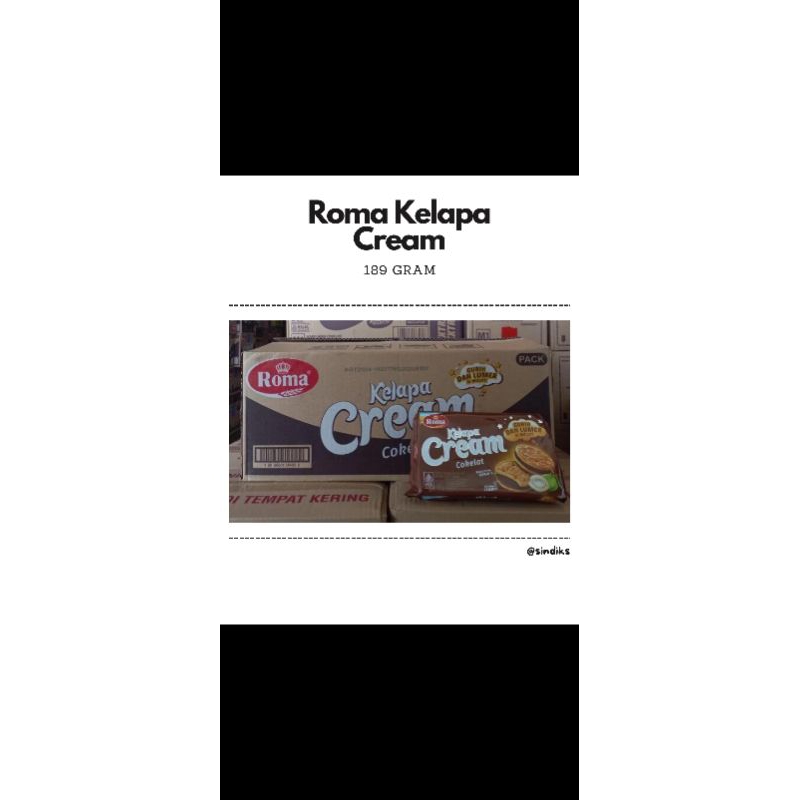 

Roma Kelapa Cream 189 gram 1 dus isi 28 pcs