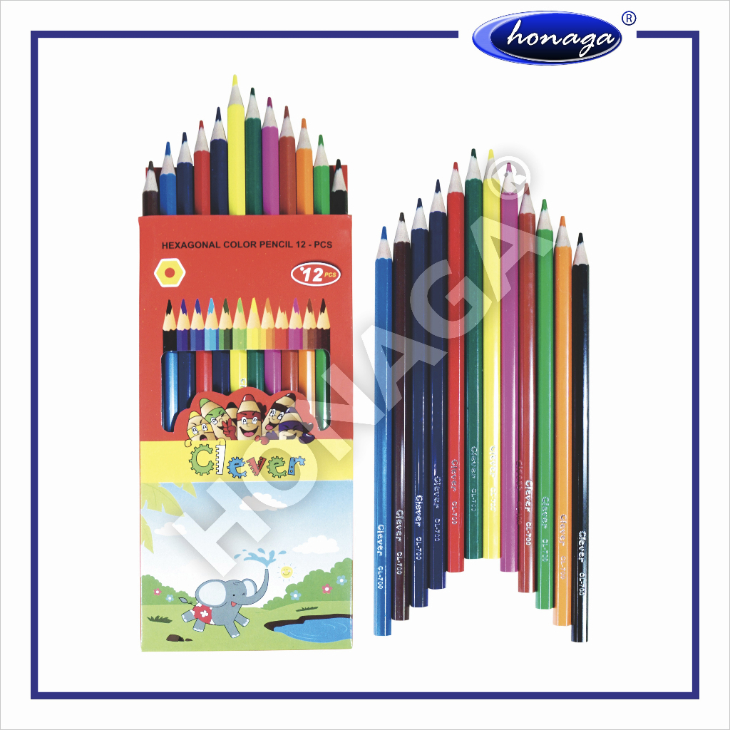

Pensil 12 Warna Clever Star 12w Panjang