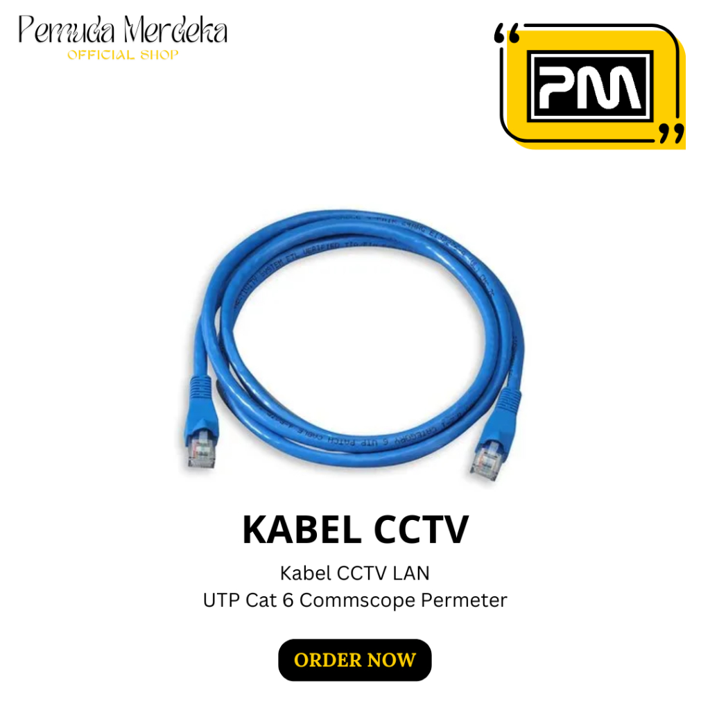 Kabel UTP Cat 6 Commscope Per Meter Kabel LAN Jaringan Internet Stabil