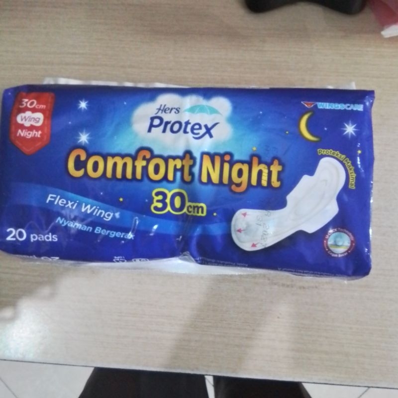 Bintang.Craft Hers Protex Comfort Night Night Wing 30C20P Hers Protex Pembalut Malam Hari