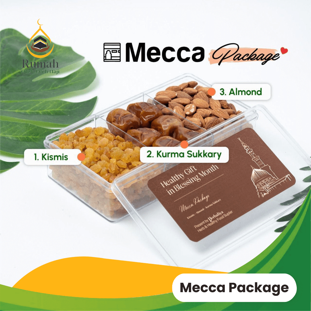

MECCA PACKAGE (Kismis - Kurma Sukkary - Almond) / Hampers 3 in 1 Healthy food