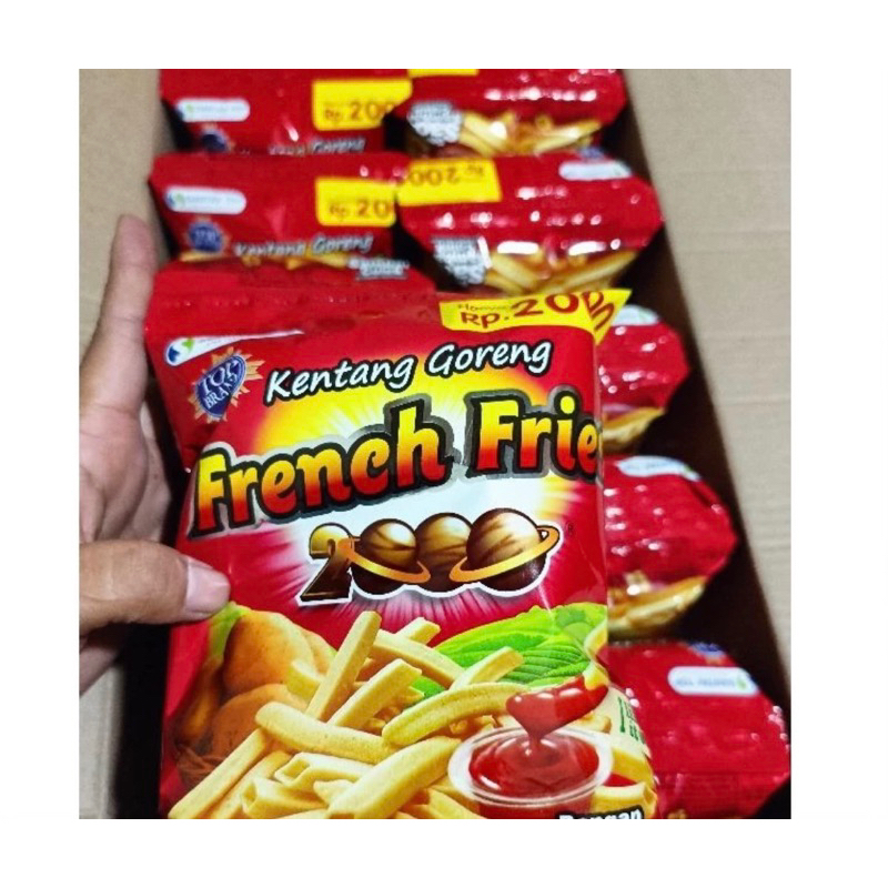 

FRENCH FRIES, JETZ COKLAT, PIATOS SAPI PANGGANG, GARUDA CRON, TARO, TIC TIC BAWANG DAN KUSUKA AYAM MADU 1 RENTENG ISI 10PCS