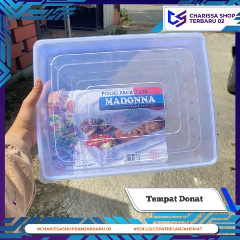 Tempat Donat / Box Kotak Tempat Kue / Toples Donat Plastik Tebal Berkualitas / Sealware Wadah