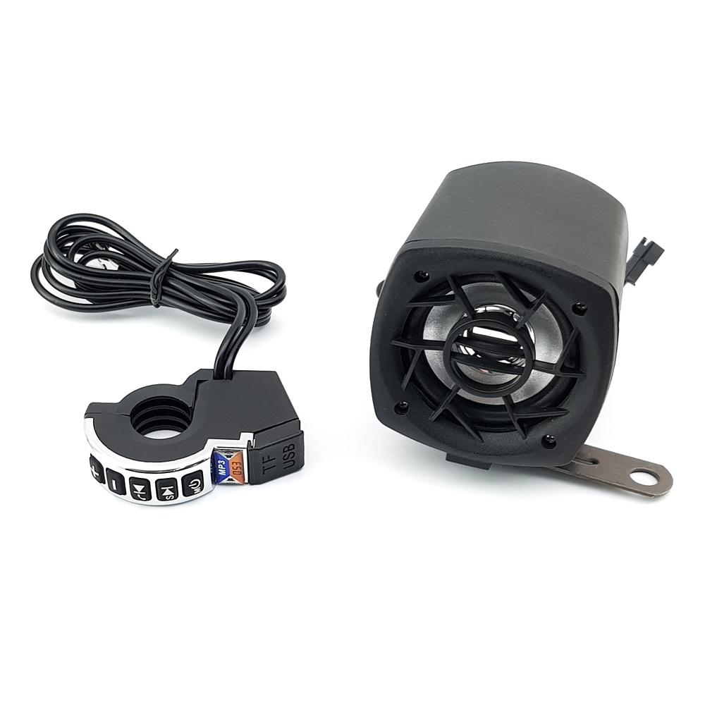 Bluetooth Sepeda Motor MP3 Music Player Speaker USB Charging Skuter Universal