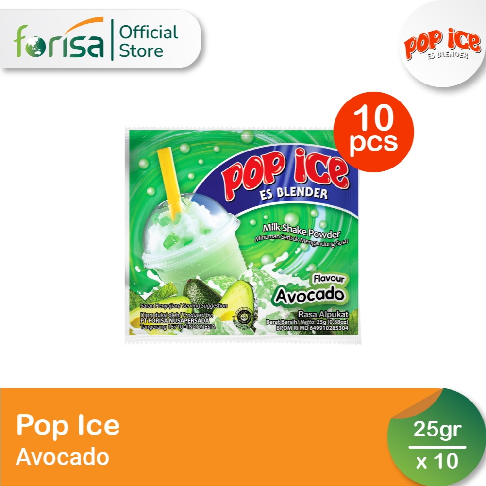 

Pop Ice Milk Shake Powder Alpukat 25 gr 10 Pcs