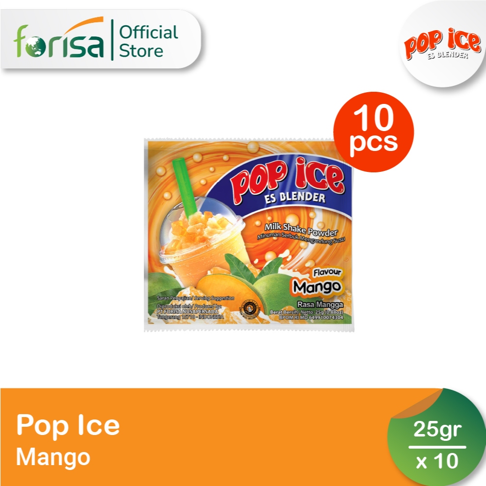 

Pop Ice Milk Shake Powder Mangga 25 gr 10 Pcs
