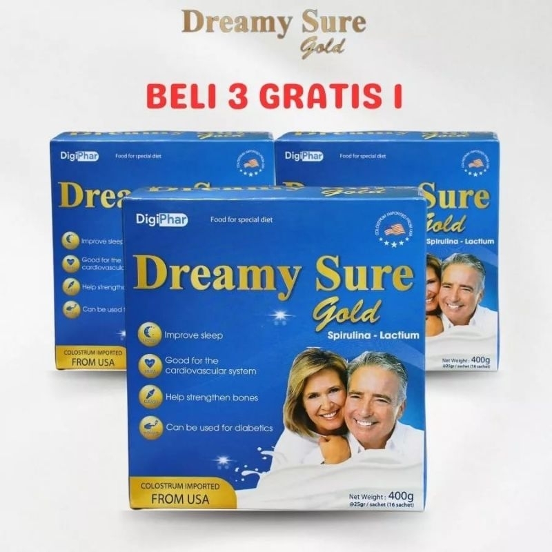 

BEST SELLER|DREAMY SURE GOLD IMPORT USA SUSU UNTUK INSOMNIA DAN GANGGUAN TIDUR 1 BOX