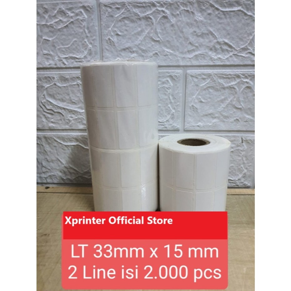 

STICKER LABEL THERMAL 33X15-2LINE (2.000 PC) XPRINTER, 33mmx15mm XP360