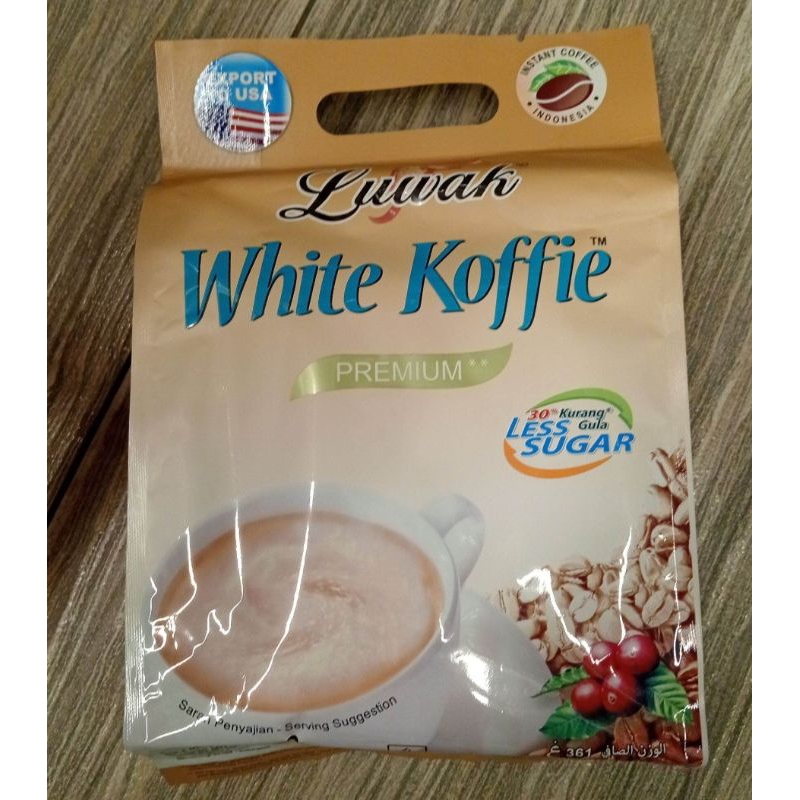 White Koffie Luwak Less Sugar Isi 19