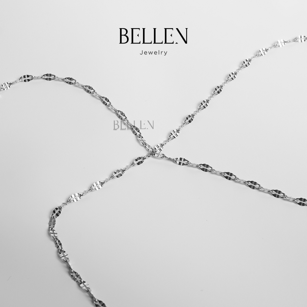 Bellen Kalung Titanium Pria / Kalung Silver Pria 45 Cm - Evia