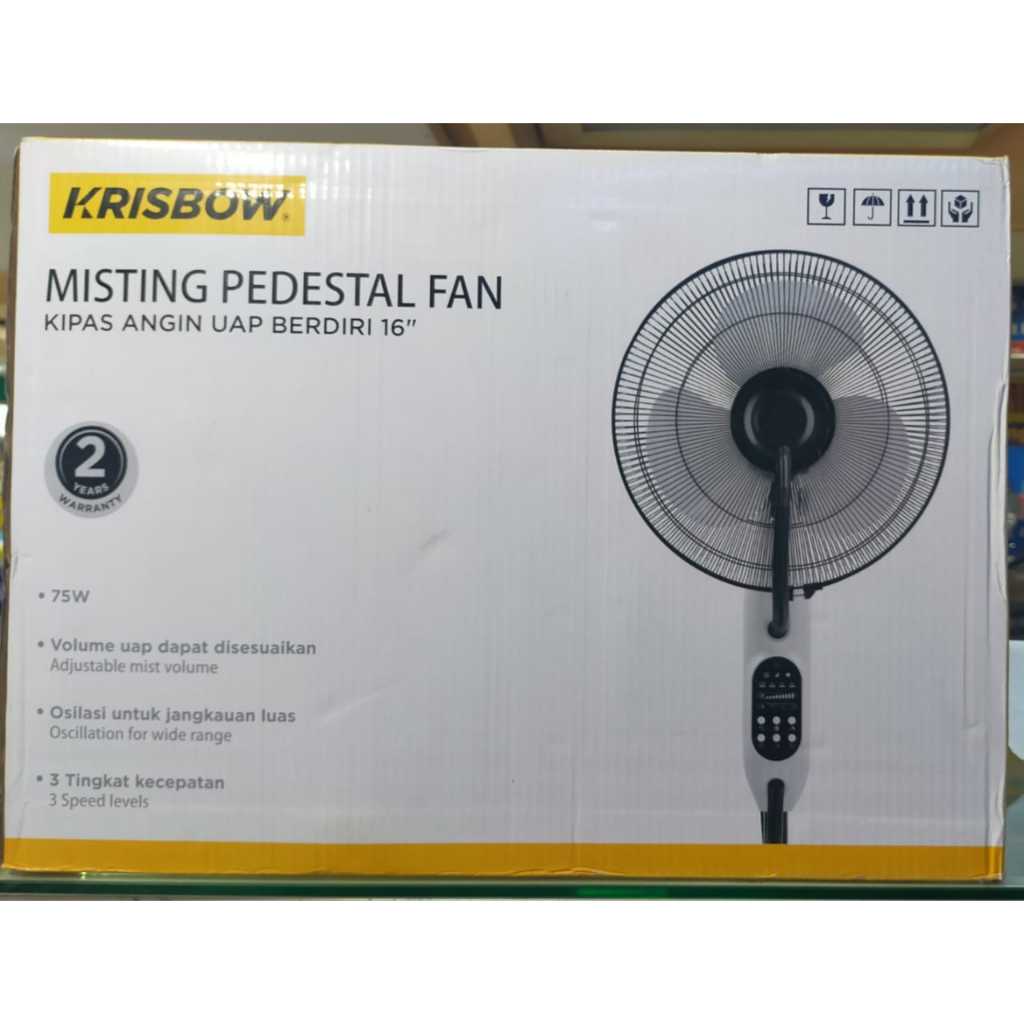 KRISBOW PEDESTAL MISTY FAN 16" MURAH - KIPAS ANGIN UAP KRISBOW HAZO