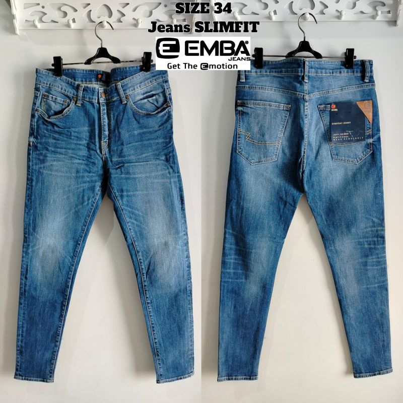 CELANA EMBA CELANA PANJANG PRIA EMBA ORIGINAL SIZE 34