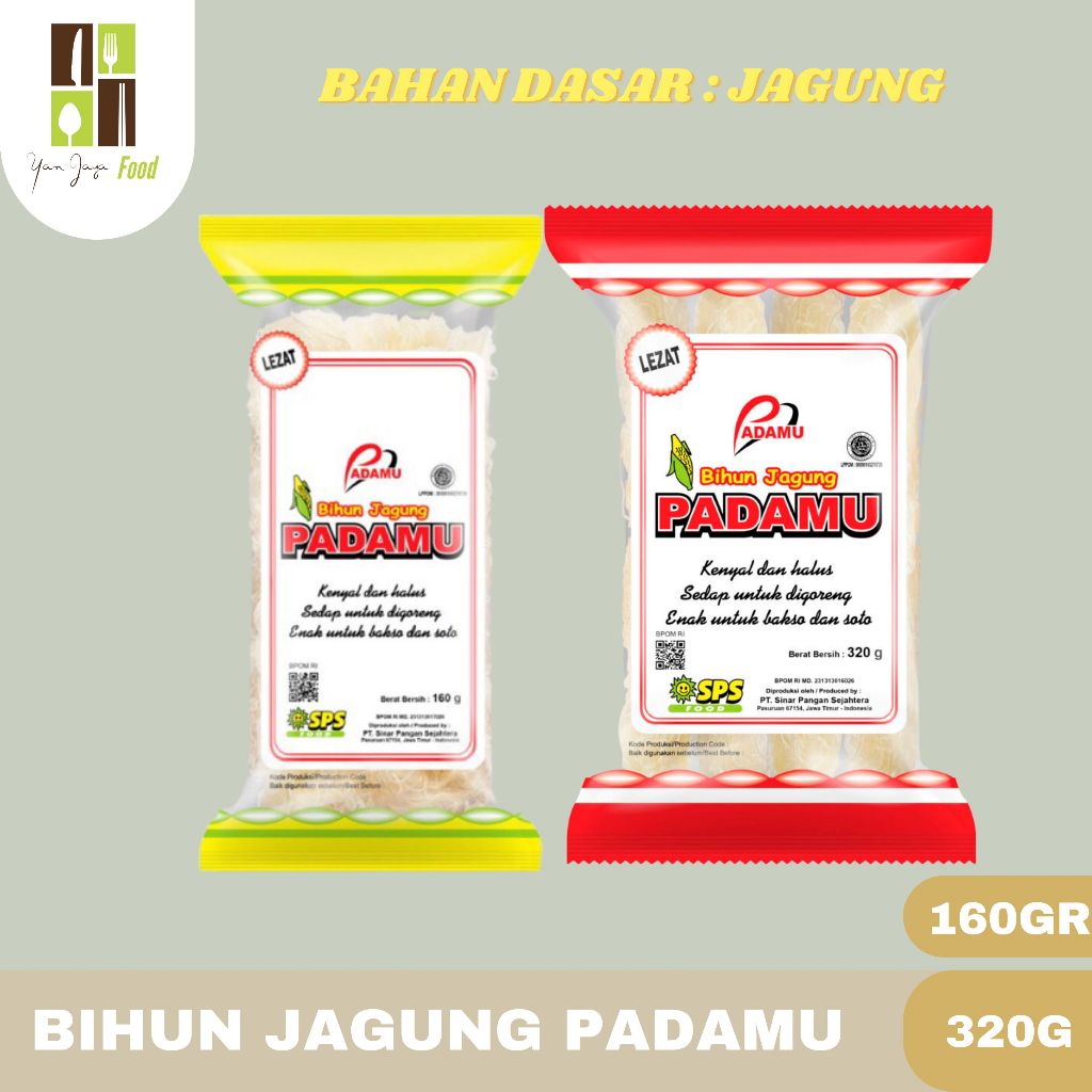 

Padamu Bihun Jagung / Mie Bihun Jagung Kemasan 160GR / 320GR