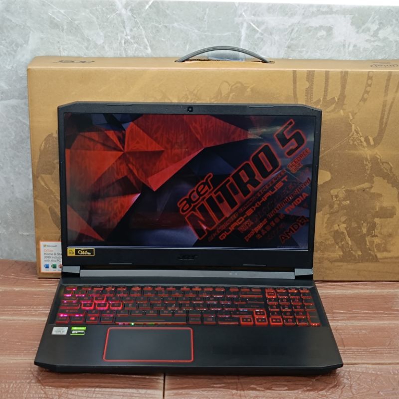 Laptop Acer NITRO 5 AN515-55 Intel Core i5-10300H RAM 8GB SSD 512GB GTX 1650 Ti RGB