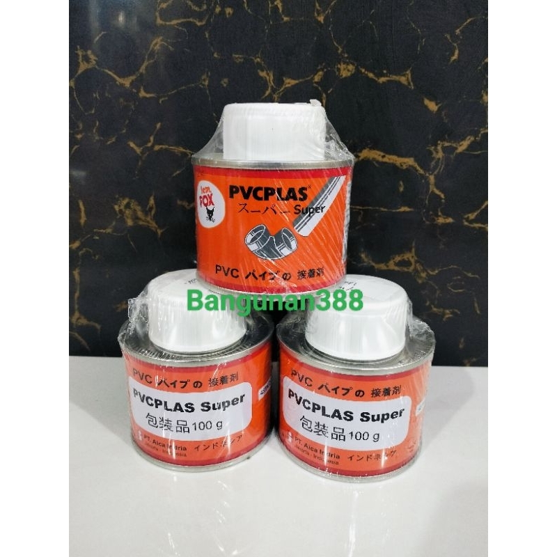 Lem pipa paralon pvc plas 100gr/lem pipa kaleng