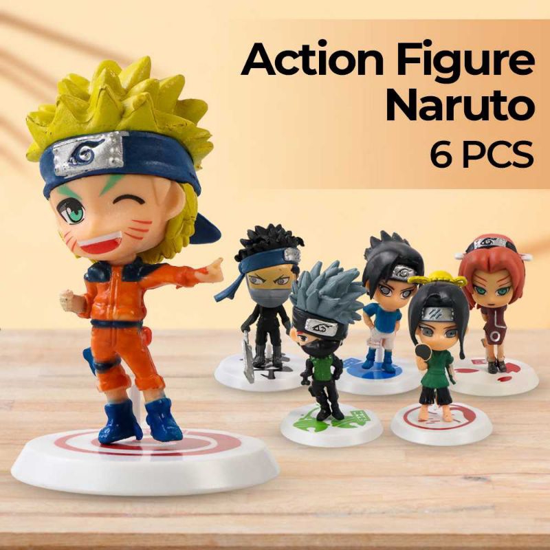 Full set mainan anak naruto action figure patung diecast pajangan naruto anime