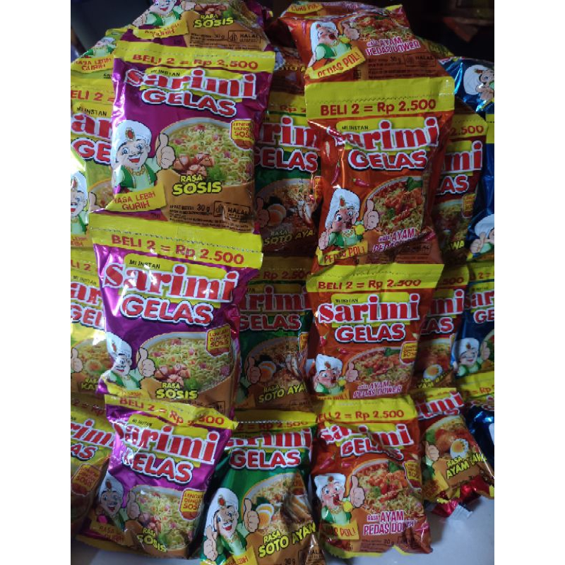 

SARIMI GELAS 1renceng isi 10 MURAH PROMO