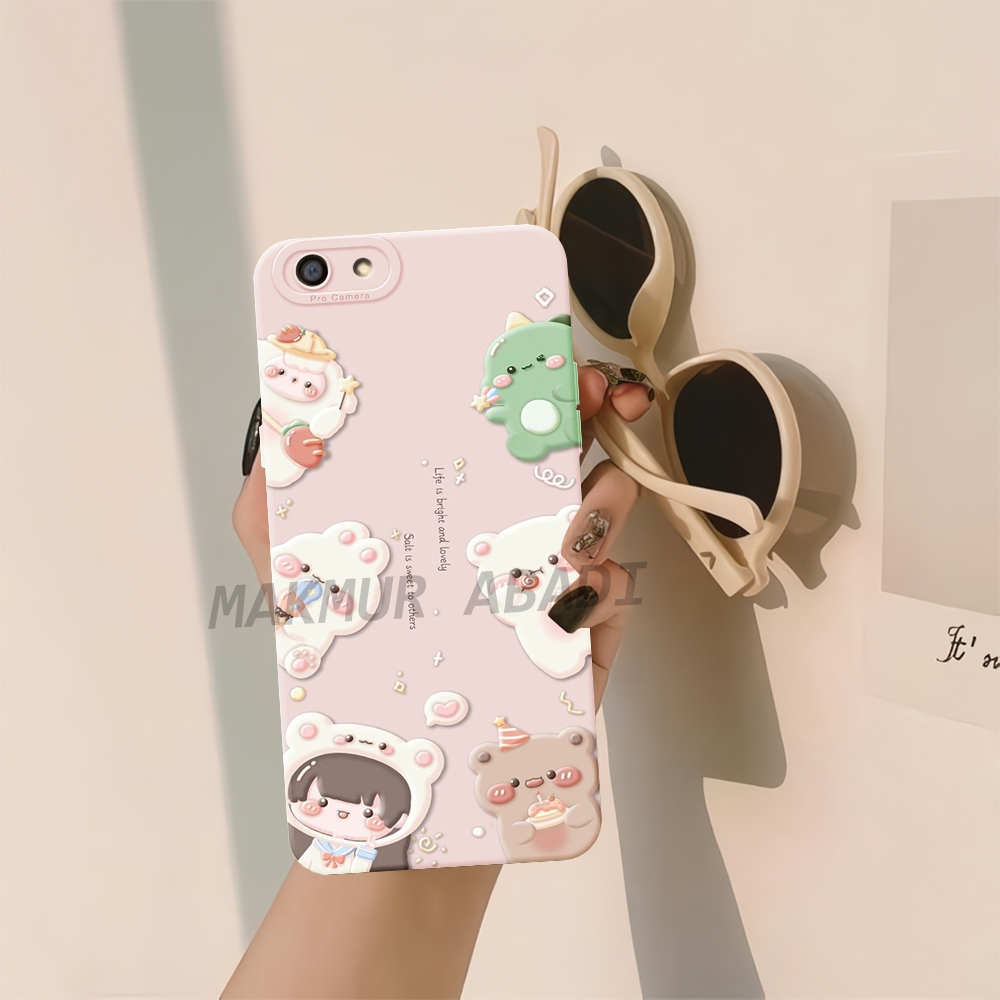 Case Vivo V5 V5+ V5 Lite Y65 Y66 Y67 Softcase Silikon handphone All Type Motif Boneka Lucu