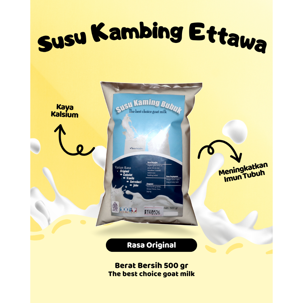 

Susu Kambing Etawa Bubuk Rasa Original 500gr