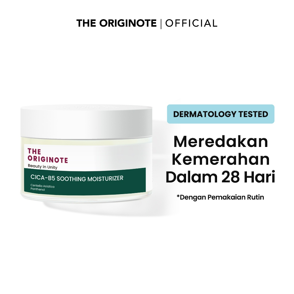 The Originote Cica-B5 Soothing Moisturizer - Moisturizer Menenangkan kulit Kemerahan Mengunci hidras