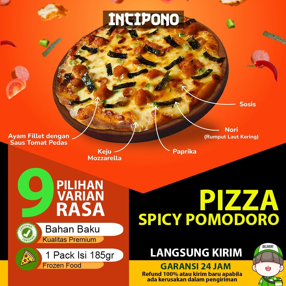 

Incipono Italian Pizza Spicy Pomodoro Frozen 1 Pack Isi 185gr Frozen Food Halal Premium