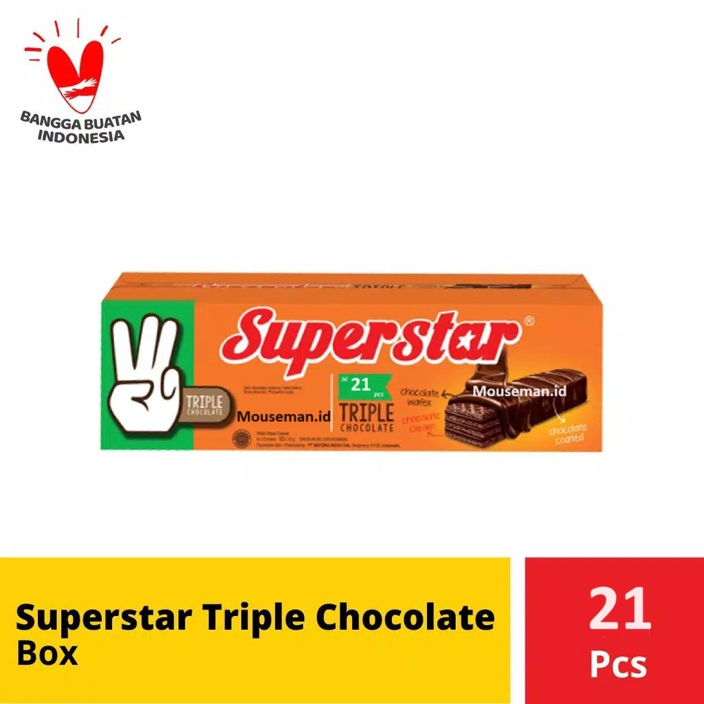 

Superstar Wafer Coklat / Cokelat Isi 20 pcs